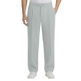 thumbnail image 2 of SAWOBUUN Men's Dress Pants Elastic Waist Straight Leg Wrinkle-Resistant Loose Fit Business Office Casual Trousers, 2 of 7