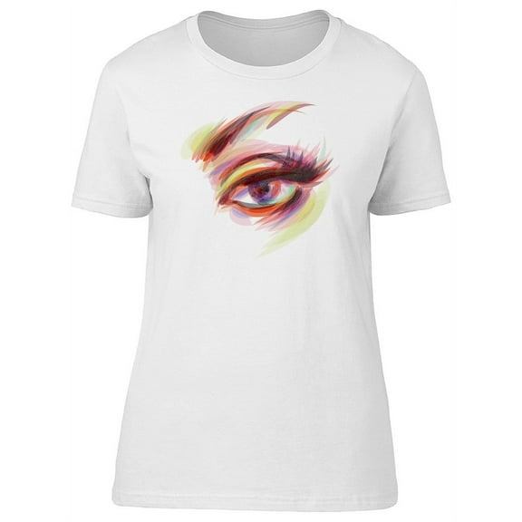 Beautiful Watercolor Fashion Eye T-Shirt Women -Image by Shutterstock, Female XX-Large