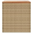 thumbnail image 3 of vidaXL Garden Storage Box Beige 110x50x54 cm Poly Rattan Acacia Wood, 3 of 5