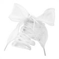 thumbnail image 5 of HYG 2 Pairs White Ribbon Shoe Laces Fashion Glitter Shoelaces Flat Snow Yarn Shoelace Elastic Organza Shoe Strings for Girl Women Sneakers Boots, 5 of 6