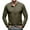 Army Green, variant on AIEOTT Men Quarter Button Pullover Lightwigeht Long Sleeve Shirts Cotton Breathable Shirts Loose Fit V Neck Shirt Solid Color Top