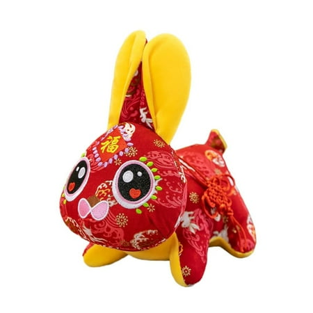 

Creative Mascot Decoration Party Supplies China New Year Pendant Rabbit Plush Toy Bunny Stuffed Doll Rabbit Mascot Doll S STYLE 2