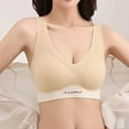 thumbnail image 4 of ALLLIST Back Support Bras for Women Full Coverage No Wire Bralette Beige Color Block Comfort T-Shirt Ladies Bras Size L, 4 of 4