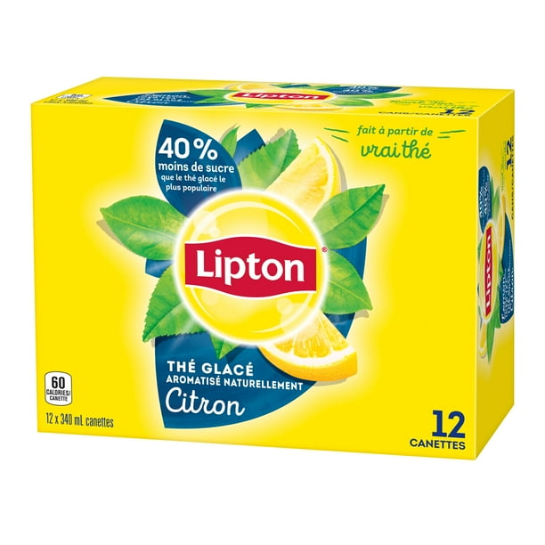 Lipton品 Lipton Lemon Iced Tea 12 x 340 mL, Cans - Walmart.ca