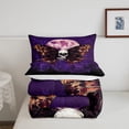 thumbnail image 5 of Sugar Skull Comforter Set King Size Death Moth Print Bedding Happy Halloween Bedding Comforter Sets Teens Halloween Decor Gothic Style Duvet Insert Halloween Themed Quilt, 5 of 6