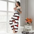 thumbnail image 5 of Sikiie Ladybugs on Black and White Striped1 Women’s Ultra-Soft Comfy Lounge Pants Sleepwear Comfy Lounge Pants Drawstring Sleep Bottoms with PocketsX-Large, 5 of 6