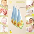 thumbnail image 5 of GZHJMY Baby Gauze Towels for Kids Soft Handkerchief Newborn 100% Cotton Sunflower Landscape with Blue Sky and Clouds Absorbent 12x12 Inch 3 Pack, 5 of 7