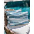 thumbnail image 3 of Outdoor Pillows Waterproof, Blue Ombre Throw Pillows with Inserts Included, Modern Moire Abstract Art Aesthetics Indoor Outdoor Decorative Lumbar Pillow for Bed/Couch/Patio 12"x20", 2Pcs, 3 of 8