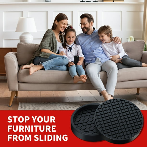 Furniture Coasters 8PCS 2 Furniture Caster Cups for Hardwood Floors Rubber Furniture Pads Non Slip Furniture Grippers Bed Couch Stoppers to