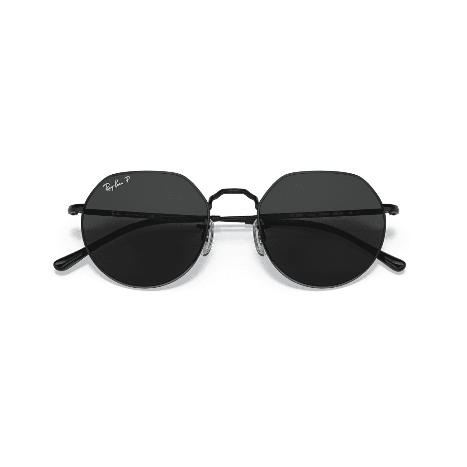 Ray Ban Unisex Jack Series Sunglasses, Polished Black Metal Frame
