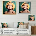 thumbnail image 4 of Designart "Vibrant Marilyn Monroe in Yellow and Green II" Fashion Framed Wall Art Decor - Glam Yellow Woman Pop Art Bedroom Framed Canvas Wall Art, 4 of 6
