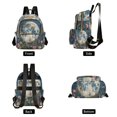 thumbnail image 2 of JIALIOU Mini Backpack Purse for Women Quilted Casual Daypack Small Travel Shoulder Bag, Wildflowers and Trees Surrounded Full Moon, 2 of 7