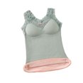 thumbnail image 1 of Sonducket Ropa interior cálida gruesa con cuello en V de encaje para mujer de invierno, lencería Sexy para mujer, chaleco de capa Base de diseño Simple, Camisetas sin mangas Verde 65-87.5 kg Sonducket AP013549-04, 1 of 6