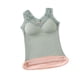 thumbnail image 1 of Jumpingount Invierno otoño mujer encaje cuello en V ropa interior cálida Chinlon Lencería diseño Simple capa Base chaleco Bottoming Tops ropa Camisetas sin mangas Verde 37.5-65 kg Jumpingount AP013549-03, 1 of 6