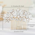 thumbnail image 4 of Wedding Hair Comb Brides Rhinestone Hair Accessories Bridal Hair Pieces Flower Silver Headpiece Crystal Bridesmaids Hair Side Combs Bride Hair Clips Wedding Accessories for Brides (Silver), 4 of 4
