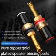 thumbnail image 4 of 4Pcs Hifi Speaker Terminal Binding Post Pure Copper Gold Plated Amplifier Connector for Female Banan, 4 of 5