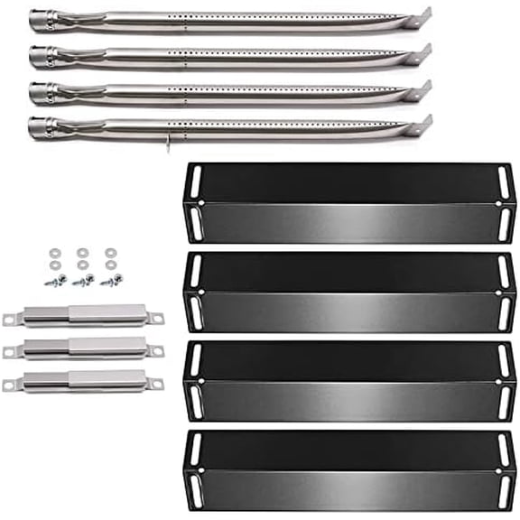 Grill Replacement Parts for Charbroil 4 Burner 463211512, 463211513, 463211514 Grill Model, Grill Burner Tube (1 Burner with Bracket), Heat Tent Shield, Carryover Tube Replacement Kit.