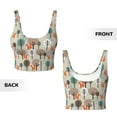 thumbnail image 5 of Fotbe Squirrels and Trees Pattern Womens' Sports Bra Longline Wirefree Padded with Medium Support Sports Moisture-Wicking Workou Vest,Tank Top-X-Large, 5 of 7