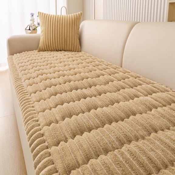 Smiry Couch Covers 2 Cushion Couch for Dogs Washable, Non Slip Couch Cover for Sofa, Pet Sofa Cover Protector, Camel, 27.6" x 59"