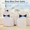 thumbnail image 5 of 150 Pcs Spandex Chair Sashes Bows Stretch Chair Cover Bands Elastic Ties Bands Slider Sashes Without Buckle Decorations for Wedding Party Events Ceremony Birthday(Navy Blue), 5 of 14