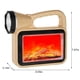 thumbnail image 3 of Linterna portátil LED para acampar con efecto de llama, solar y recargable por USB-C, batería de 2400 mAh, 3 modos de luz, reflector de detección automática, para uso en exteriores y emergencias, 3 of 7
