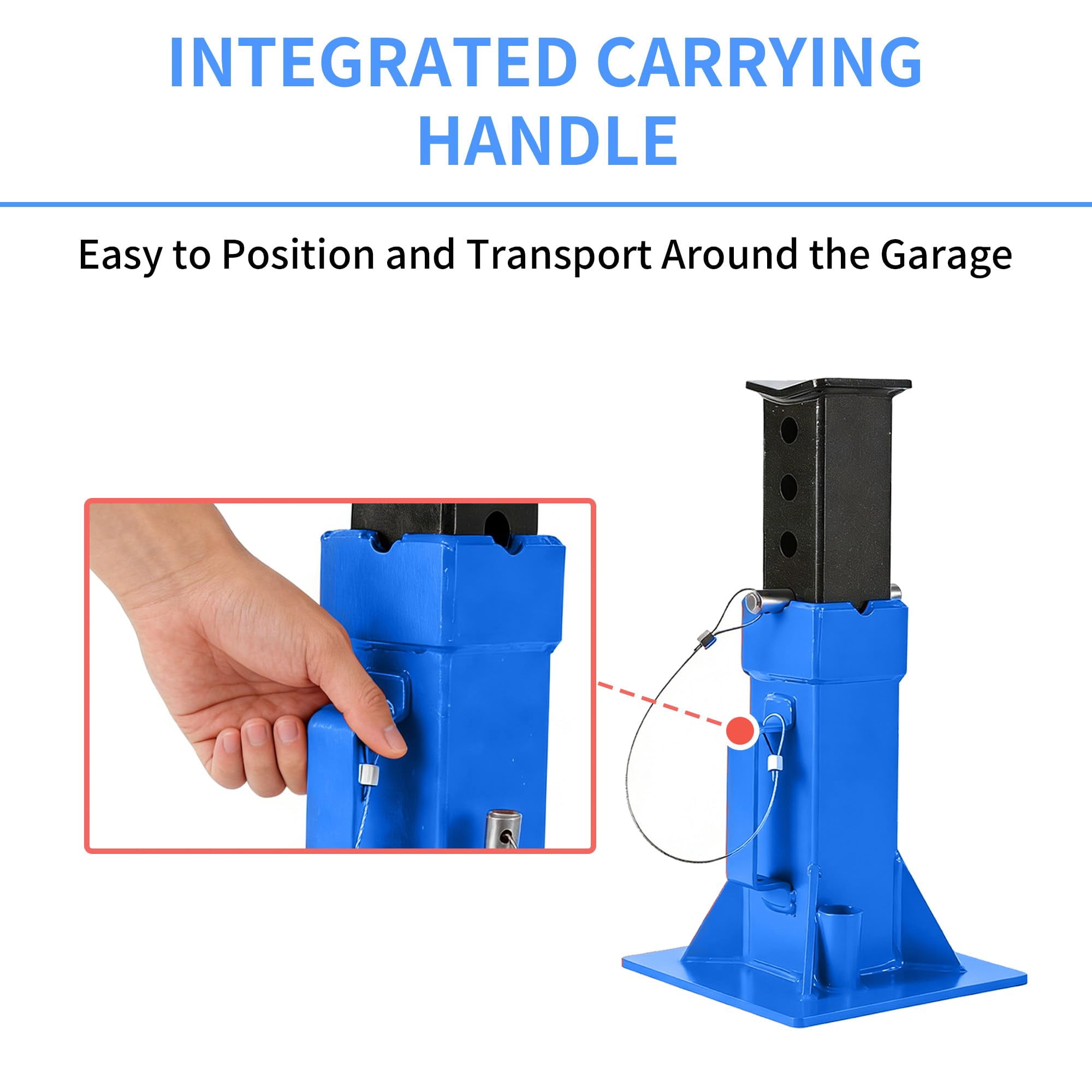 Mescukay 2PCS Jack Stands, 12 Ton Heavy Duty Pin Type Jack Stand for Trucks, RVs, SUVs, 11-18 Inch Adjustable Height with Quick-Release Locking Pin, Professional Garage and Shop Equipment