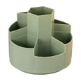 thumbnail image 2 of Rotating Desk Organizer, 360 Degree Pen Holder with 5 Compartments, Multi Compartment Storage Caddy for Office Supplies, Space Saving Desktop Organizer for Pens, Markers, Scissors, and Small Tools, 2 of 6