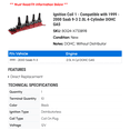 thumbnail image 2 of Ignition Coil 1 - Compatible with 1999 - 2000 Saab 9-3 2.0L 4-Cylinder DOHC GAS - Autopart Premium, 2 of 2