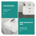 thumbnail image 5 of 14.5x10 Inch White Ceramic Rectangular Wall Mount Floating Bathroom Sink with Single Faucet Hole and Overflow , Modern Ceramic Countertop Sink for Small Bathroom, Laundry Room, White, 5 of 9