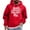 Red, variant on 2026 Happy New Year Roy Pullover Hoodie Unisex Long Sleeve Casual Sweatshirt with Front Pocket Drawstring Hood Black L