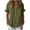 Army Green——Back to School Outfits for Women, variant on Button Up Shirts for Women Ruffled Short Sleeve V Neck Blouses Summer Casual Going Out Tops Gray 2XL