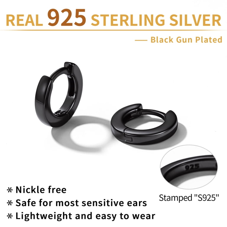 FIBO STEEL 20 Pairs Stud Earrings - 316L Stainless Steel, Hypoallergenic (3/4/5/6mm)