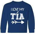 thumbnail image 3 of Inktastic I Love My Tía with Arrow Long Sleeve Youth T-Shirt, 3 of 5