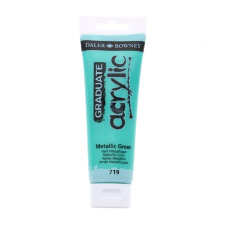 UPC: 5011386077598 | Daler-Rowney Graduate Acrylic  120ml Tube  Metallic Green