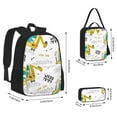 thumbnail image 4 of Naloa Dinosaur on Excavator Print Large Capacity Backpack Lunch Bag Pencil Case Combination 3 Piece Set for Student, 4 of 8