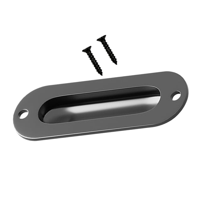 GETAJGHSD 1 Set Handles for Pocket Doors Recessed Design in Black Color