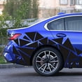 thumbnail image 3 of FlyFlise 2 Pieces Triangles Vinyl Car Body Stickers Long Stripe Door Sticker Vinyl, 3 of 6