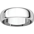 thumbnail image 3 of Platinum 6mm Half Round Band - Size 9, 3 of 9