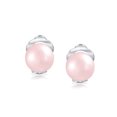 thumbnail image 2 of Bling Jewelry Womens Button Style Freshwater Pearl Clip-On Earrings Sterling Silver Non-Pierced Ears, 2 of 6