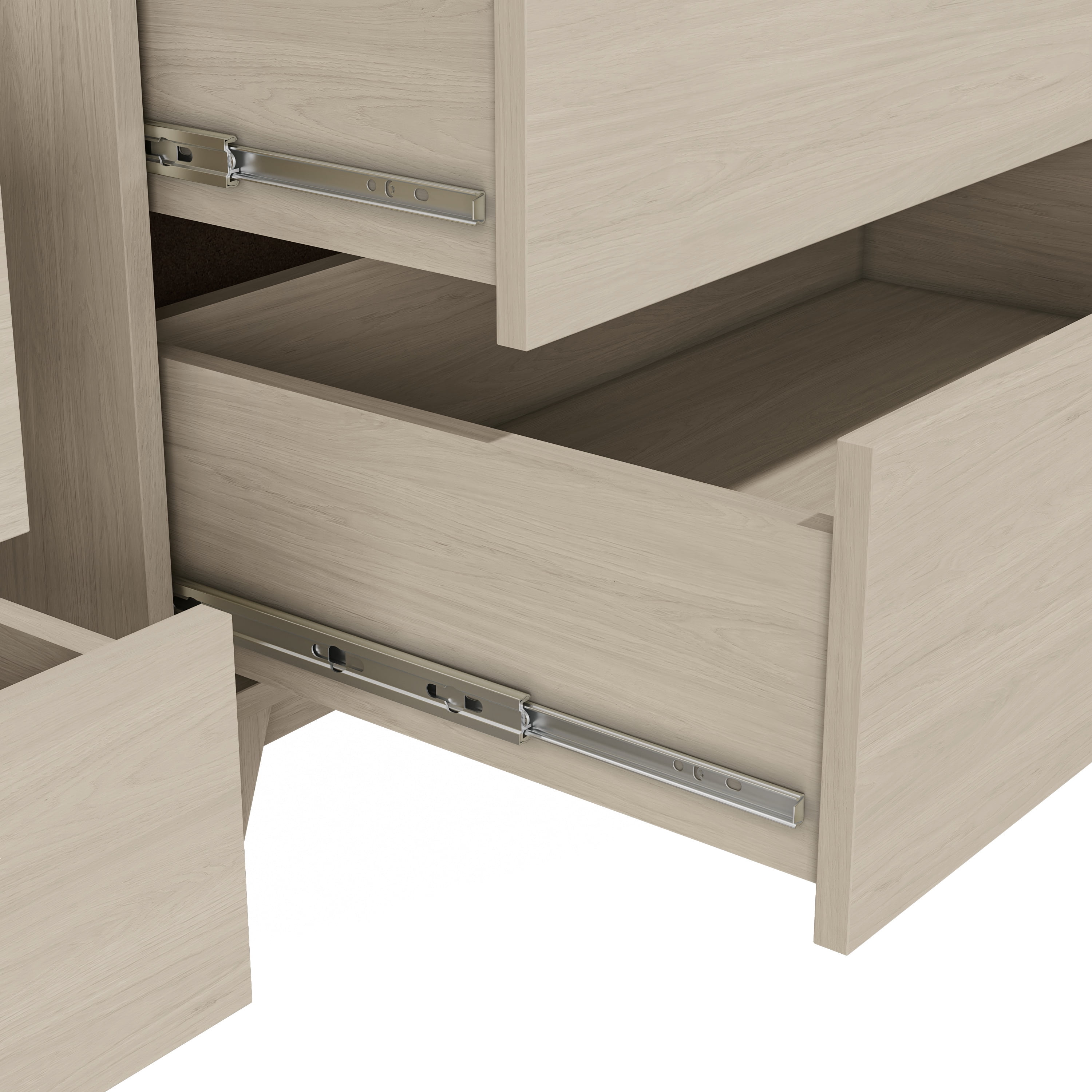 Kappesberg 3-Piece Bedroom Furniture Set with 6-Drawer Dresser and Two Nightstand, Blonde Oak – Modern Bedroom Storage Combo - for Adults and Teens