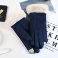 thumbnail image 3 of Hontri Gloves Mittens in Sale, Women's Gloves Autumn and Winter Windproof Warm Fleece Gloves 1 Pair of Gloves Blue, 3 of 9