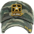 thumbnail image 2 of US ARMY Vintage Distressed Washed Cotton Baseball Cap, 2 of 5