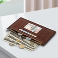 thumbnail image 3 of Tarjeta de crédito Wallet Fintie Slim con bloqueo RFID, gris y marrón, 3 of 8