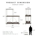 thumbnail image 6 of Quincy 30.1 in. Tall Wood 3-Shelf Modular Shelving Unit With Support Rods, 6 of 16