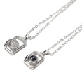 thumbnail image 3 of 2 uds. Collar con colgante en forma de cámara, collar magnético Simple de moda para parejas, accesorios de joyería (plata plateada), 3 of 8