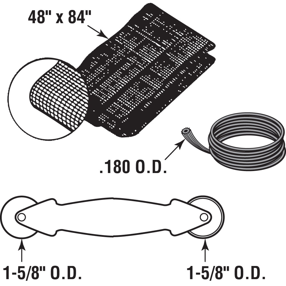 Prime-Line P 7541 Fiberglass Screen Kit with Tool 48/" x 84/"