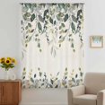 thumbnail image 2 of Green Eucalyptus Sheer Curtains 54 Inches Long, Farmhouse Weeping Leaves on Linen Light Filering Curtains, Breathable Simi Curtain Privacy Drapes for Kitchen Bathroom Small Window Treatment, 2 of 9