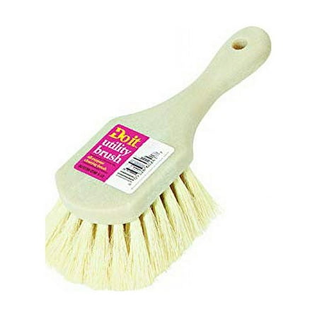 Do it 9 In. x 3 In. White Tampico Bristle Fiber Poly Scrub Brush 89638