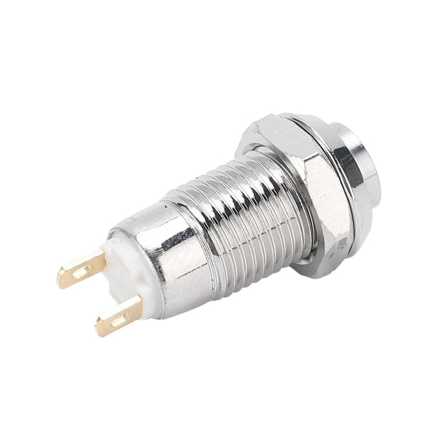 Interruptor de arranque con botón pulsador, pulsador momentáneo impermeable de 8 mm, interruptor de botón pulsador resistente al agua, durabilidad probada en el tiempo Jadeshay A