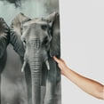 thumbnail image 3 of Autua Elephants Smoke Wildlife Shower Curtain Set with Hooks 100% Polyester 36"x72, 3 of 7